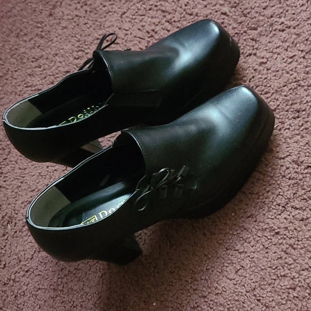 Black platform shoes